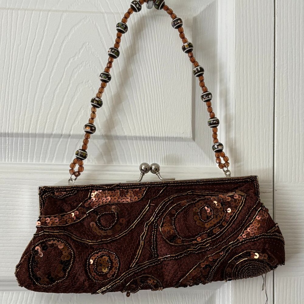 Small Beaded, Jeweled and Rhinestone Decorative Evening Handbag
